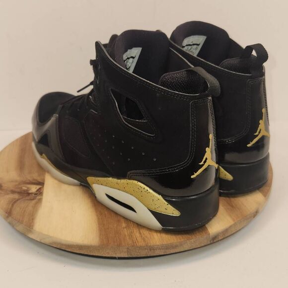 Air Jordan Flight Club 91 Black Metallic Gold Men's Size 11 - Picture 5 of 10